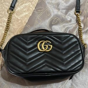 GG Inspired Black Marmont Shoulder Bag